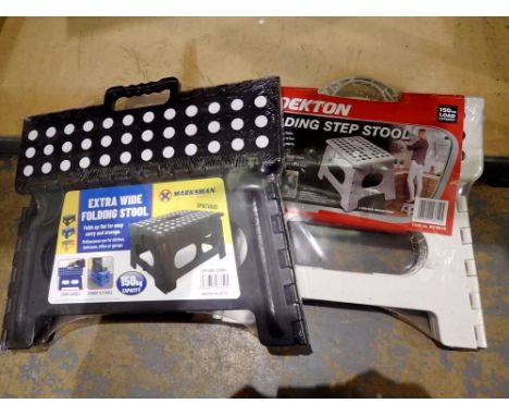 Dekton and Marksman folding step stools, sealed. Not available for in-house P&amp;P