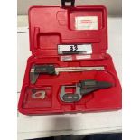 Electronic Caliper: 0-6" (.0005"/.01mm) with CR2032 Battery • IP54 Electronic Micrometer: 0-1"/ 25mm