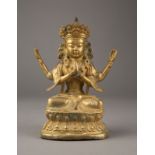 EINE SITZENDE FIGUR VON AVALOKITESVARA