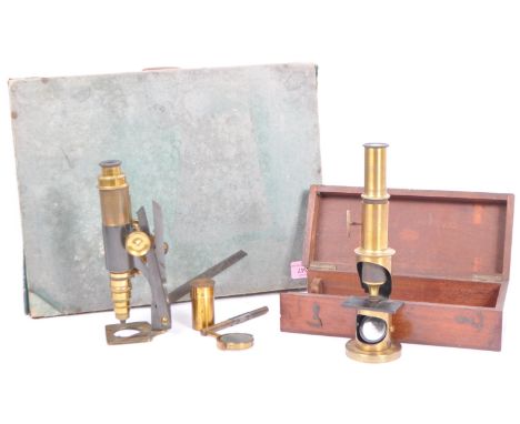 POWELL &amp; LEALAND /&nbsp;BAKER / LONDON - Two late 19th century / early 20th century microscopes. The first a transportabl