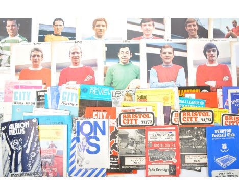 A large collection of football related match day programs, player cards and other related sporting memorabilia. To include: 1