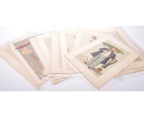 Vanity Fair - A collection of 19th century Victorian style Vincent Brooks, Day &amp; Son colour caricature prints to include 