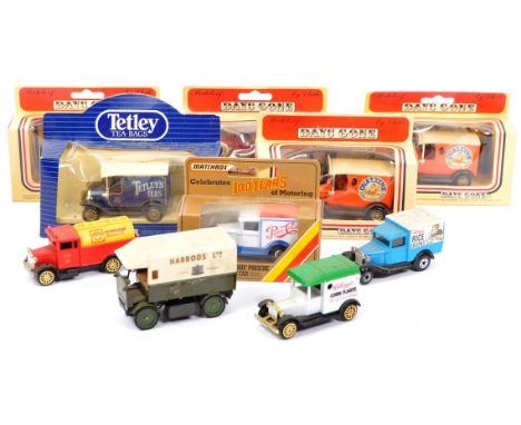 A collection of ten vintage 20th century diecast models to include Corgi, Lledo and Matchbox delivery vehicle models. Some bo