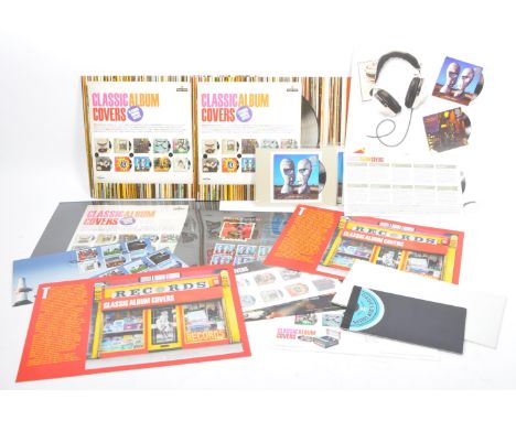 A collection of UK  music related unfranked Royal Mail commemorative mint postage stamps. Classic Album Covers series to incl