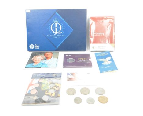 A collection of five United Kingdom UK Britannia / Royal Mint brilliant uncirculated  fine silver proof coins. To include; Ro