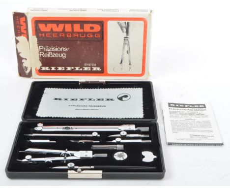 Wild Heerbrugg - A mid 20th century Wild Heerbrugg System Riefler West German precision drawing set / draughting tools. The s