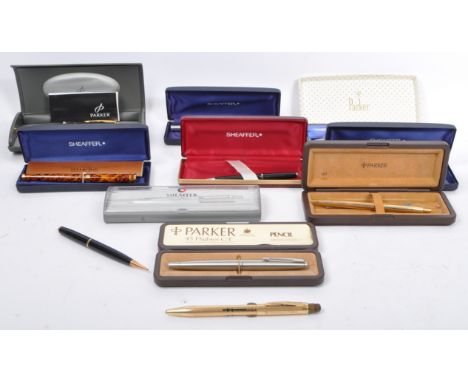 An large assortment / collection of mid century &amp; vintage 20th Century ball point pens.Brands to include; Sheaffer x 4, N
