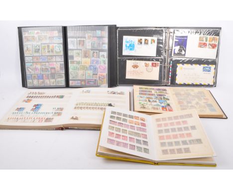 A large collection of foreign and UK franked uncirculated postage stamps and commemorative first day covers. Comprising of Am
