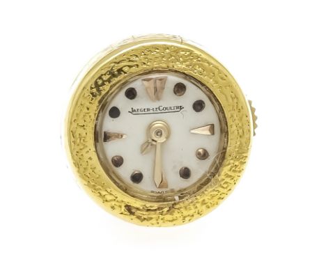 Jaeger LeCoultre Damenuhr, für Cartier um 1935, sogenannter Backwinder Handaufzug, 750/000GG, Band wurde entfernt, kleinstes 