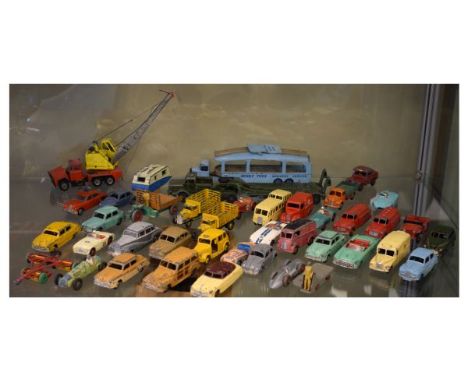 Collection of vintage Dinky and other die-cast model cars, commercial vehicles etc   Condition: 