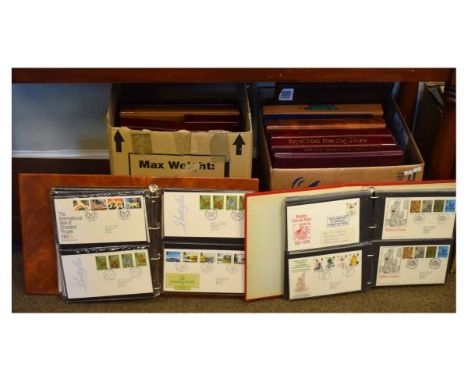 Large selection of first day covers comprising: thirteen various albums, together with three albums of stamps relating to Jer