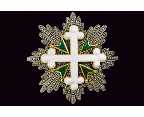 dating: 19th Century provenance: Sardinian Kingdom, Plaque of the Grand Cross of the Order of St. Maurice and St. Lazarus, ma