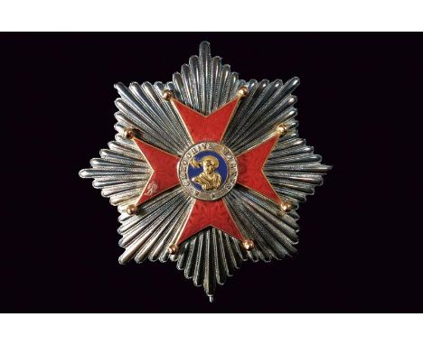 dating: 19th Century provenance: Papal States, Order of St. Gregory the Great, silver Commendatore's plaque with rays, gold a