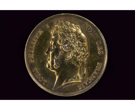 dating: 1846 provenance: France, Made of silver. On the obverse, bust of the king (left), on the border 'LUOIS PHILIPPE I / R