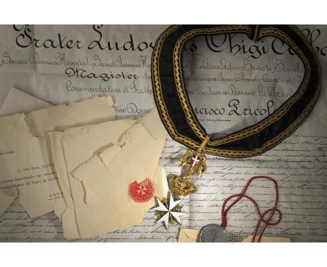 dating: About 1940 provenance: Malta, Grand Magistral Cross of the Sovereign Mil. Order of Malta. Made of gilt (marks) and en
