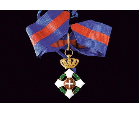 dating: 1941 provenance: Kingdom of Italy, Commendatore's cross of the Military Order of Savoy of gold and enamel on pierced 