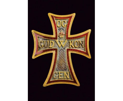 dating: 19th Century provenance: Denmark, Order of the Dannebrog. Commendatore's cross, first class. Gold, silver and enamel.