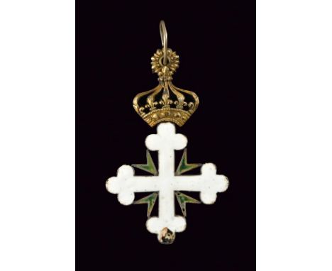 dating: First half of the 18th Century provenance: Sardinian Kingdom, Knight's cross. Interesting flat enameled metal item (t