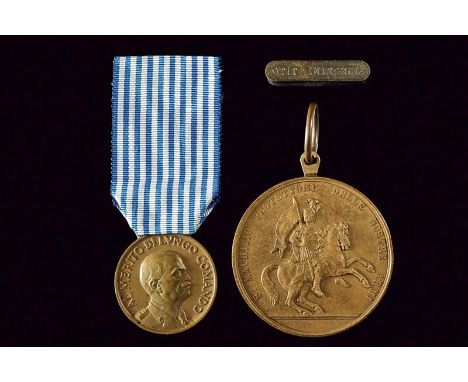 dating: First half of the 20th Century provenance: Kingdom of Italy, In bronze. On the obverse, St. Maurice mounted on a hors