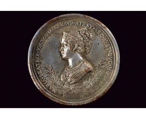 dating: 19th/20th Century provenance: Modena, On the obverse, a bust (left) and the inscription 'MARIA - BEATRIX - VICTORIA -