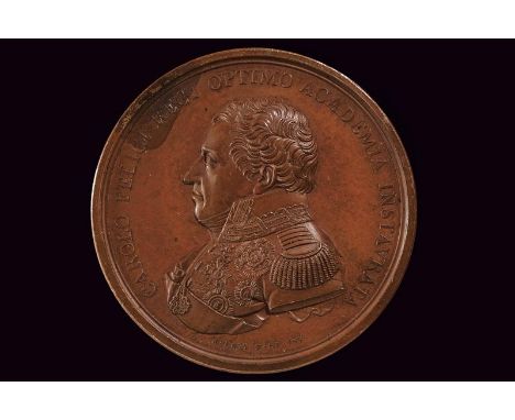 dating: 1822 provenance: Sardinian Kingdom, Issued in 1822 to commemorate the restoration of the Academy of Fine Arts. On the