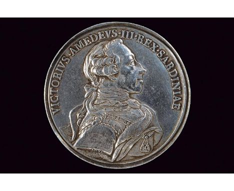 dating: 1775 provenance: Sardinian Kingdom, Made of silver. On the obverse, bust with wig (right), armour, cape and collar of
