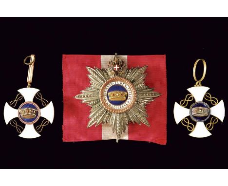 dating: Late 19th Century provenance: Kingdom of Italy, Order of the Crown of Italy (1868 - 1951). Grand Cross set. Cross in 