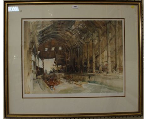 After Sir William Russell FlintNo.1 Slipway, Devonport Dockyardlimited edition lithograph numbered 532/750Blind stamp48 x 65 