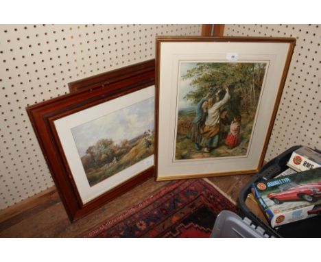 A print after E.J. Cobbett Children nut gatheringLater inscribed 'May 1859' on the reverse40cm x 31cmand a print after Myles 