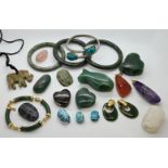 1 Konv. Schmuck Mode/Metall u.a. z.T. mit Halbedelsteinen, je Asp./Gsp. in 2 Schatullen