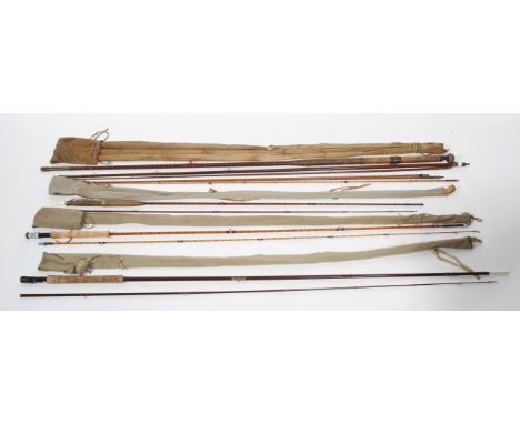 An Armstrong &amp; Co (Newcastle) vintage split cane fly rod, in bag; a Hardy Bros (Alnwick) 'The Perfection' Universal reel 