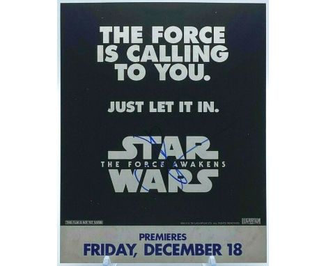 Star Wars - JJ Abrams (Director) - autographed 8x10" black and white promotional photograph. Signed in blue ink to a lighter 