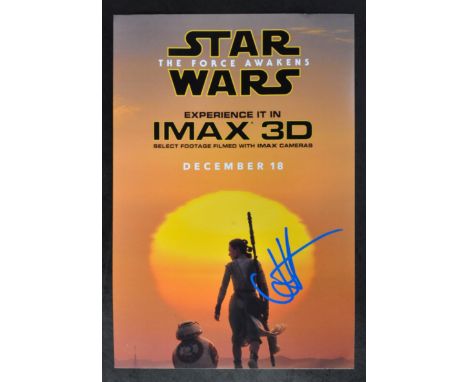 Star Wars - JJ Abrams (Director) - autographed 12x8" promotional poster photograph promoting The Force Awakens. Signed in blu