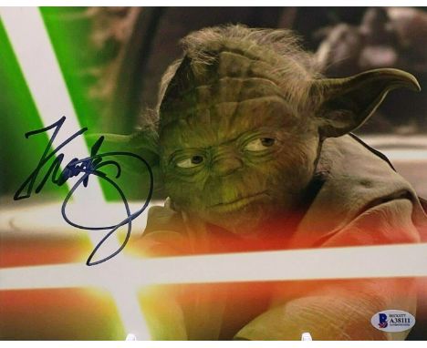 Star Wars - Frank Oz (Yoda) - scarce autographed 8x10" photograph from the franchise. Signed neatly in black ink to a light a