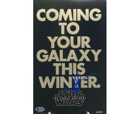 Star Wars - JJ Abrams (Director) - autographed 12x8" promotional poster photograph advertising The Force Awakens ' Coming To 