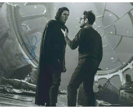 Star Wars - JJ Abrams (Director) - autographed 8x10" black and white on-set photograph of Abrams alongside Adam Driver during