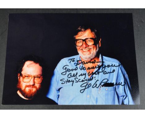 Estate of Dave Prowse - George R Romero 1940-2017 (Night Of The Living Dead) - autographed 9.5"x7" colour photograph, signed 
