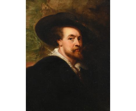 After Sir Peter Paul Rubens Self-portrait of the artist wearing a broad brimmed hat Oil on canvas 37.3 x 28.9cm; 14¾ x 11½in 