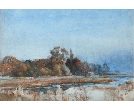 James Douglas RSW (Scottish 1858-1911) Near Seggieden, Perth Watercolour heightened with bodycolour 17 x 24.3cm; 6¾ x 9½in Pr