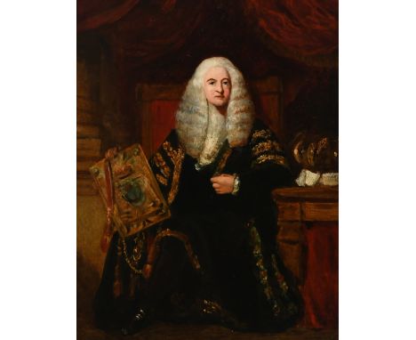 English School Early 19th Century Portrait of Sir John Freeman-Mitford, Baron Redesdale (1748-1830), wearing the Lord Chancel