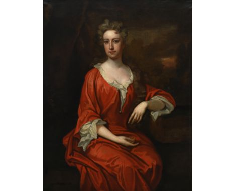Sir Godfrey Kneller Bt. (German 1646-1723) Portrait of Lady Jane Jackson (née Vandeput) (1679-1731), three-quarter length, we