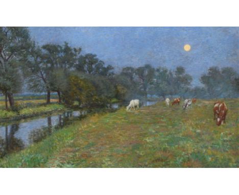 Richard Henry Brock (1871-1943) The Rising Moon Signed and dated R H BROCK 1902 (lower right) Oil on canvas 56.3 x 91.5cm; 22