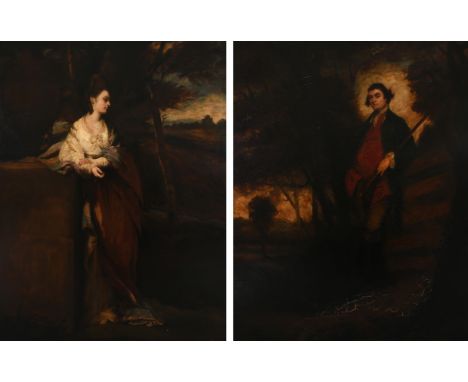 After Sir Joshua Reynolds Portrait of John Parker, 1st Lord Boringdon (c.1735-1788), full-length, standing in a landscape aga