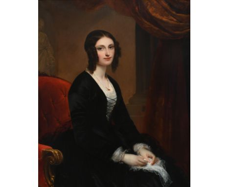 Cavaliere Alessandro Capalti (Italian 1810-1868) Portrait of Jane Loftus, Marchioness of Ely (née Hope-Vere), three-quarter l
