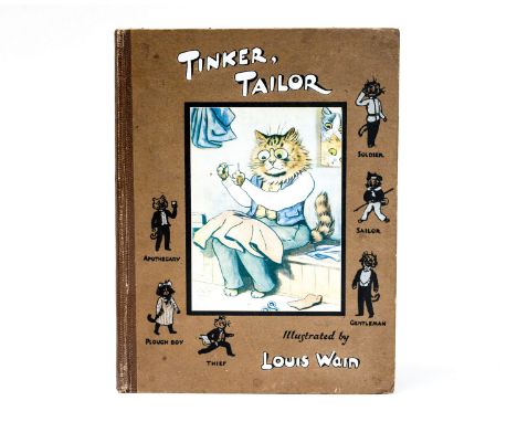 Wain, Louis: Tinker, Tailor stories by Eric Vredenburg, London 1914, First edition, Twelve colour plates, Illustrated by Loui