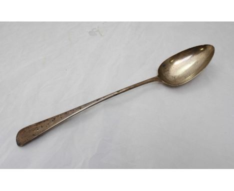 A George III 'Old English' pattern silver basting spoon, by Peter, Ann & William Bateman, London, 1803, 100g