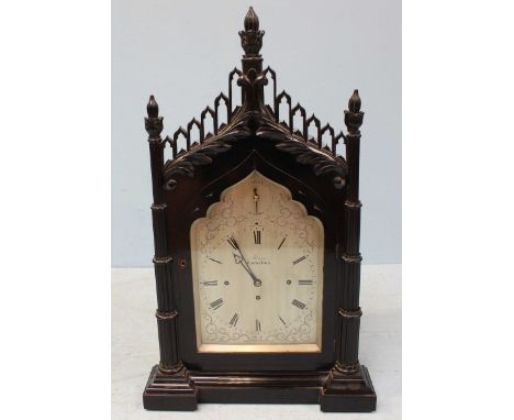 An early 19th century bracket clock by Mason of Canterbury, with eight-day twin-fusee movement striking the hours to a gong, 