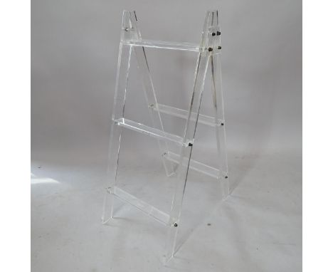 A perspex step ladder, 95cm (for display purposes only) 