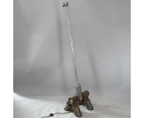 An industrial Vintage airport light, by Victor Products, Tyne & Wear, 192cmThis lighting is in good working order, it has bee