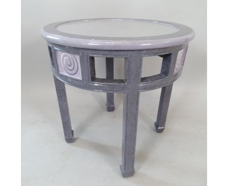A contemporary design side or lamp table, 55cm x 56cm 